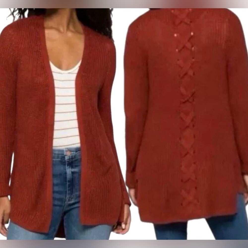 Pinque Jamey’s Women's Rust Cardigan Sweater - NWT - Size S